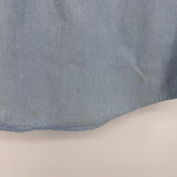 Vintage Looney Tunes Denim Long Sleeve Mens Size M Embroidered Tweety Taz - Picture 10 of 13